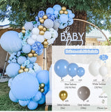 Macaron Blue Balloon Garland Birthday Party Decor Kids Baby Shower Boy Latex Ballon Arch Kit Wedding Party Baloon Suppiles