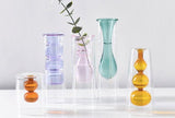 Xpoko Mustard Tall bubble Glass Vase