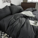 Xpoko back to school Grey And Matcha Duvet Cover Set 210x210 Quilt Cover With Pillowcase Home Bedroom Simple Style Bedding Setsingle Double