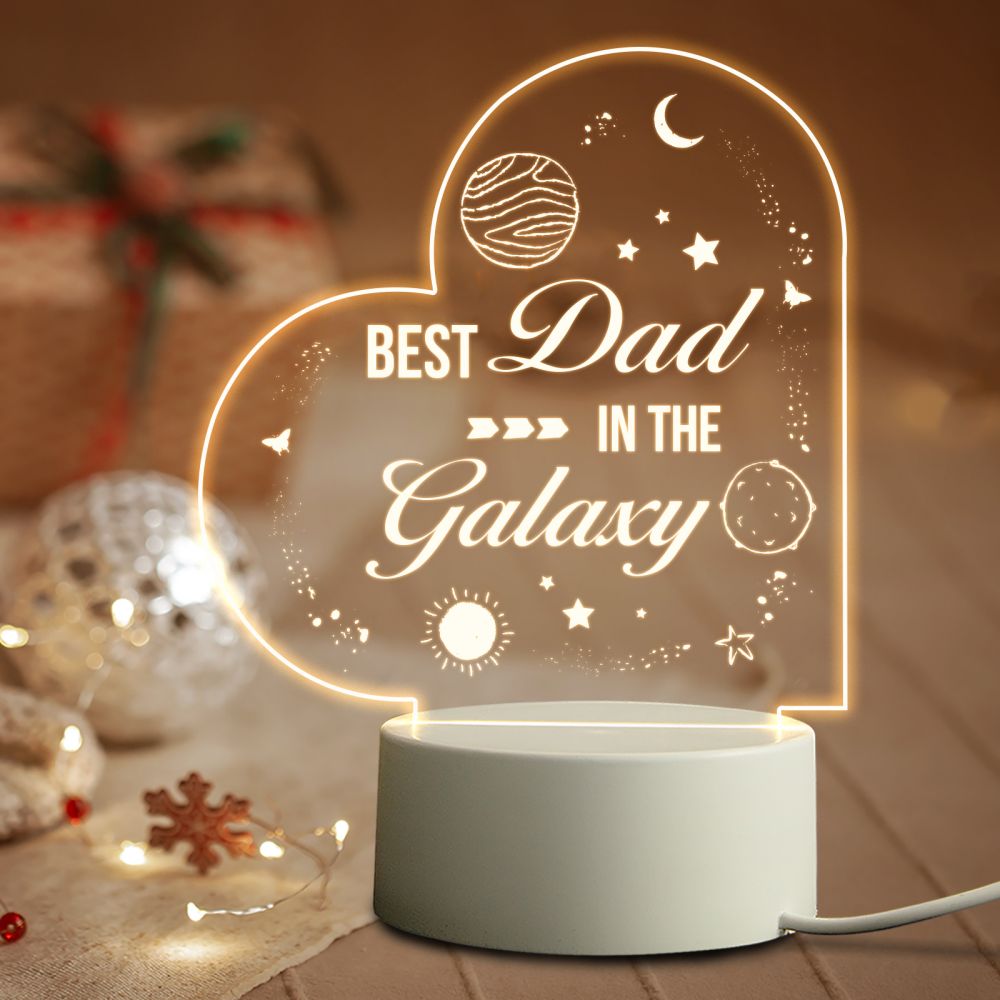 fathers day gifts from daughter Father's Day Birthday Thanksgiving Gifts For Dad From Daughter Son Personalized Acrylic 3D LED Night Light Bedroom Decoration