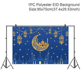 EID Mubarak Moon Balloon Background Set Ramadan Decoration For Home Islamic Muslim Party Backdrop Set EID Al Adha Ramadan Kareem