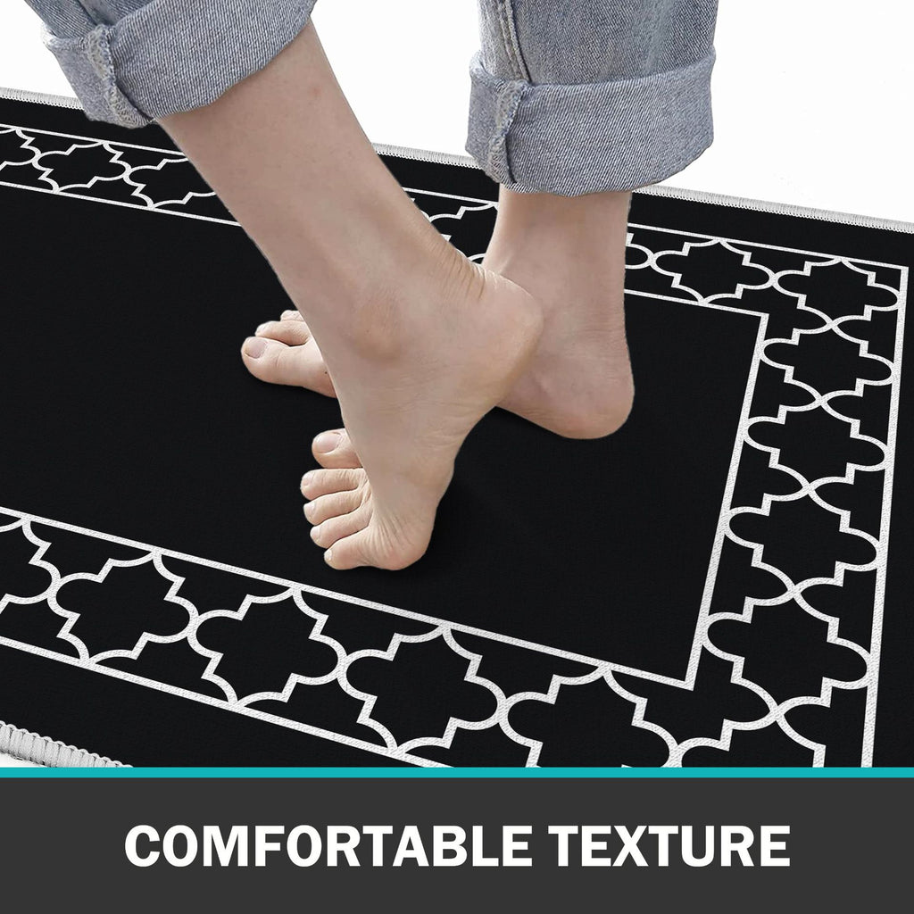 New Soft Kitchen Mats Black Outdoor Indoor Mat Easy Clean Carpets For Home Decor Anti-slip Area Rugs Super Comfortable Carpet