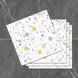 European Style Terrazzo Removable Floor Sticker for Kitchen Bathroom Waterproof Non-slip Vinyl Self-adhesive Flooring Decoration