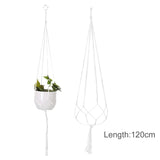 Xpoko Hanging Plant Handmade Macrame Hanger Flower Pot Planter Hanger Wall Decor Hanging Planter Hanging Basket Home Garden Supplies