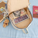 Gril Nylon Cartoon College Backpack Cute Lady Laptop Travel Bag Female Student School Bag Waterproof  Teen Cool Casual Rucksack
