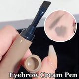 Xpoko Brown Grey Eyebrow Dyeing Cream Pencil Natural Lasting Non-smudge Waterproof Setting Dye Eye Brow Pen with Brush Makeup Cosmetic