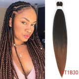 Easy Braiding Synthetic Ombre Pre Stretched Crochet EZ Braid Hair Extensions Soft Yaki Straight Low Temperature Fiber Easy Braiding Synthetic Ombre Pre Stretched Crochet EZ Braid Hair Extensions Soft Yaki Straight Low Temperature Fiber