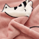 Xpoko Cat Fish Print Summer Throw Blankets Fleece Plaids Multisize Bedsheet Multifunctional Bedspread