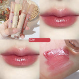 Back to school guide  Lipstick Waterproof Non-Stick Cup Lipstick Clear Lip Glaze Flower Love Jelly Transparent Korea Makeup Lip Tint Balm