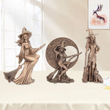 Nordic Witch Doll Statue Crafts Home Accessories Desk Kids Room Decor Fairy Resin Garden Ornaments Sculpture Figurine Crafts
