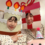 Birthday Party Supplies Funny Hat Ins Felt Birthday Hats Creative Party Cap with Rope Kids Party Cap Party Photo Props 파티용품
