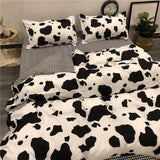 Xpoko back to school European Ins Floral Brushed Home Bedding Set Simple Soft Duvet Cover Set With Sheet Comforter Covers Pillowcases Bed Linen