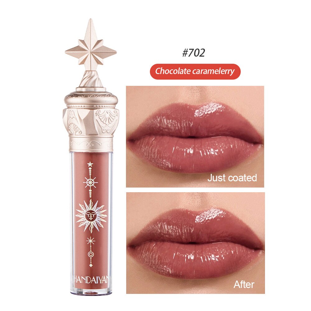 Back to school guide  Lipstick Waterproof Non-Stick Cup Lipstick Clear Lip Glaze Flower Love Jelly Transparent Korea Makeup Lip Tint Balm