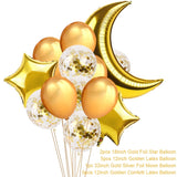 EID Mubarak Moon Balloon Background Set Ramadan Decoration For Home Islamic Muslim Party Backdrop Set EID Al Adha Ramadan Kareem