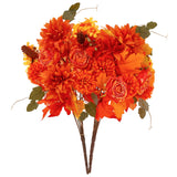Xpoko Autumn Flowers Artificial Bouquet Fake Sunflower Party Highquality Decoration For Balcony Potted Ornaments Garde Fall Decor Home