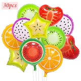 30pcs Fruit Balloons Tropical Party Supplies 18inch Large Foil Balloons for kids Birthday Party Baby Shower Supplies Decoration