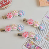 Barbie aesthetic Back to school New Cute Cat Paw Hairpin 2023 Fashion Trendy Bobby Pin Charm  Alligator Clips Hair Accessories for Women Kids Headdress