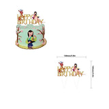 Xpoko 1Set Disney Movie Mulan Latex Balloon Banner Cake Topper  Girls Birthday Party Decoration Baby Shower Supplie Kids Toy Globos