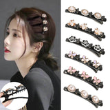 Back to school guide Fixed Headband New Hairpin Double Layer Braided Hairpin Hair Hoop Broken Hair Clip Women Hairpin Lazy Hair Accessories