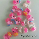 Kawaii Nail Art Cute Bear Resin 3D Nail Charms Glitter Rhinestones Decoration Manicure Accessories