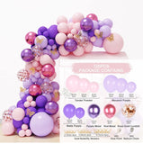 Xpoko back to school Purple Balloon Garland Arch Kit Wedding Butterfly Birthday Party Decorations Gender Reveal Latex Balloon Baptism Baby Shower