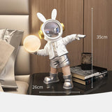 36cm Astronaut Night Light Resin Statue Decoration Bedroom Bedside Children's Room Light Adjustable Light Spaceman Sculpture