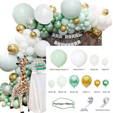 Green Balloon Garland Arch Kit Jungle Safari Party Baloon Wild One Birthday Party Decor Kids Baby Shower Latex Ballon Chain