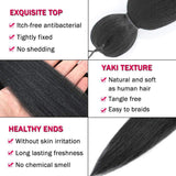 Easy Braiding Synthetic Ombre Pre Stretched Crochet EZ Braid Hair Extensions Soft Yaki Straight Low Temperature Fiber Easy Braiding Synthetic Ombre Pre Stretched Crochet EZ Braid Hair Extensions Soft Yaki Straight Low Temperature Fiber