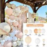 Xpoko Macaron Apricot Balloon Garland Arch Kit Wedding Birthday Party Decoration For Home Baby Shower Rose Gold Confetti Latex Balloon