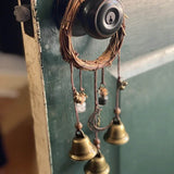 Xpoko Witch Bells Protection Door Hangers Witch Wind Chimes Wreath Handmade Hanging Witch Bells Wiccan Magic Wind Chimes For Home Door