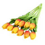 Xpoko 10PCS Tulip Artificial Flower Real Touch Artificial Bouquet PE Fake Flower For Wedding Decoration Flowers Home Garden Decor