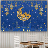 EID Mubarak Moon Balloon Background Set Ramadan Decoration For Home Islamic Muslim Party Backdrop Set EID Al Adha Ramadan Kareem