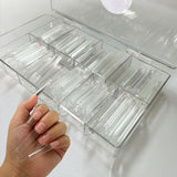 500pcs/box XXL Straight Square Extra Long Acrylic Nail Tips No C Curve Half Cover Artificial False Tip Nails Tool