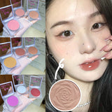 Xpoko 9Color Rose Blush Palette Natural Matte Face Contour Cheek Blue Brighten Micro-Glitter Korean Style Rouge Makeup Powder Cosmetic