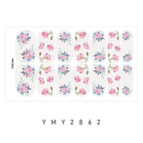 Xpoko Forest Series Nail Art Accessories Stickers Nail Stickers Cartoon Flamingo And Flowers Nail Stickers