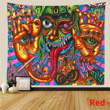 Trippy Tapestry Psychedelic Abstract Monster Tapestry Wall Hanging Tapestry Bohemian Arabesque Wall Art Fantasy Magical Fractal