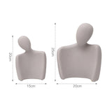 Nordic Minimalist Embrace Couple Sculpture Lover Characters Bust Frosted Ceramic Statues Modern Wedding Gifts Ornaments