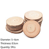 Xpokp 3-12Cm Thick Natural Pine Round Unfinished Wood Slices Circles With Tree Bark Log Discs DIY Crafts Rustic Wedding Party Painting