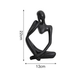 Thinker Statue Abstract Figure Sculpture Desktop Ornament Resin Statue Home Crafts Home Decoration Modern Figurines for Interior