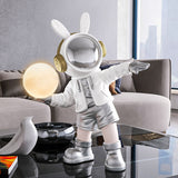 36cm Astronaut Night Light Resin Statue Decoration Bedroom Bedside Children's Room Light Adjustable Light Spaceman Sculpture