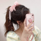 Back to school guide New Fashion Banana Vertical Clip Ponytail Hairpin Bow Headgear Temperament Small Fresh Elastic Horizontal Clip Wholesale