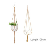 Xpoko Hanging Plant Handmade Macrame Plant Hanger Flower Pot Planter Hanger Wall Decor Courtyard Garden Hanging Planter Hanging Basket