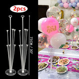 7/13/19tubes Led Balloon Holder Column Balloons Stand Stick Ballon Birthday Party Decorations Kids Adult Wedding Christmas Decor