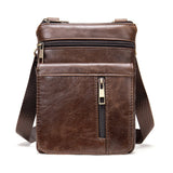 2022 New Men's shoulder bag leather men's bag casual classic retro cowhide shoulder messenger small bag men's messenger bag