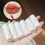 Xpoko 3Pcs Bear Lip Glaze Set Liquid Toot Lip Stick Lasting Water Glossy Lip Gloss Kit Makeup Non-Stick Cup Moisturizing Lip Tint Ink