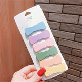 Back to school guide 6Pcs/Set Hairgrip Candy Color Matte Hair Clip Rabbit Ears Oval Triangle Hairpins Women Girls Hair Accessories Geometric Barrette