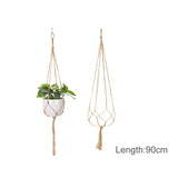 Xpoko Hanging Plant Handmade Macrame Hanger Flower Pot Planter Hanger Wall Decor Hanging Planter Hanging Basket Home Garden Supplies