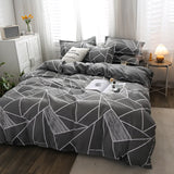 Xpoko back to school Nordic Style  Bedding Set, Duvet Cover Pillowcase 3pcs200x200,220x240 Quilt Cover, Geometric Patterns  King Size Bed Sets