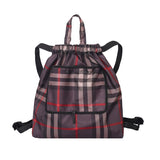 Women's Plaid Backpack 2022 New Nylon Travel Shopping Daypack Female Shoulder Bags Casual Flower Rucksack Student School Bags