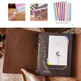 Xpoko Album Refillable Black Page Album Vintage Leather Scrapbook Album Wedding Memories Children Growing Up